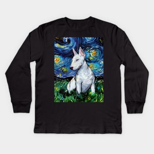 Bull Terrier Night Kids Long Sleeve T-Shirt